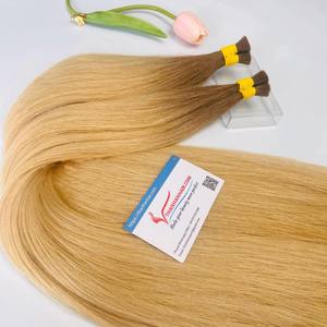 La mejor opción de producto Color recto extensiones de cabello a granel 100% cabello humano vietnamita crudo precio al por mayor - Product Image 4