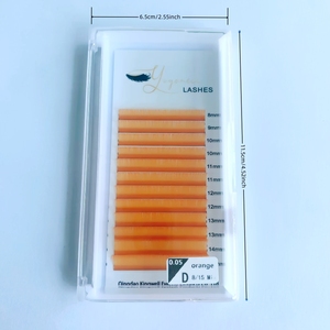 Extensions de <span class=keywords><strong>cils</strong></span> colorées en PBT synthétique faites à la main, épaisses, avec finition mate, <span class=keywords><strong>cils</strong></span> individuels colorés de haute qualité - Product Image 6