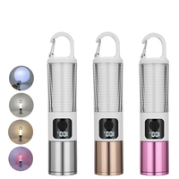 Lanterne de camping rechargeable 2-en-1, lampe de tente LED portable avec crochet de suspension et affichage de la batterie, idéale pour les situations d'urgence en extérieur