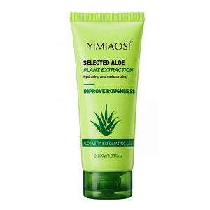 YIMIAOSI Gel exfoliant à l'aloe vera 100g, exfoliant doux, hydratant, améliore la rugosité, extrait de plantes, gommage pour le visage et le corps - Product Image 1
