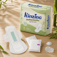 Serviettes hygiéniques en coton biologique avec noyau jetable multi-tailles pour l'hygiène féminine, OEM