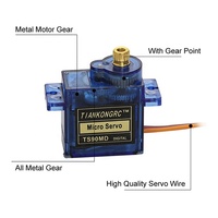 Servomoteur numérique et analogique à engrenages métalliques TS90A TS90D TS90M TS90MD SG90 4.8V-6V pour avions RC et robots DIY