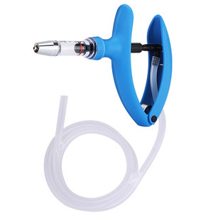 Seringue automatique vétérinaire continue pour bouteille, pistolet d'injection de vaccin pour poulets bleu, seringue réglable pour animaux - Product Image 5