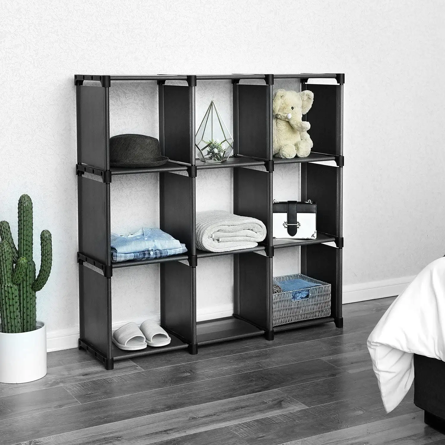 6 Cube DIY Storage Shelves Open Bookshelf Closet Organizer Rack Cabinet