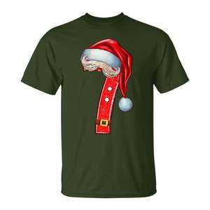 Camiseta navideña a juego para parejas con diseño de 7 y 6 elfos de Santa Claus. - Product Image 1