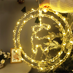 Caliente Navidad pared ventana ventosa lámpara Led Navidad copo de nieve diseño luces cálido Color blanco batería iluminación - Product Image 5