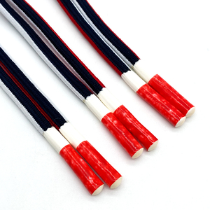 Cordón trenzado de poliéster de 5mm redondo personalizado con capucha Cordón de silicona con logotipo para prendas de vestir - Product Image 1