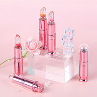 Température nutritive longue durée personnalisée changement de couleur baume à lèvres hydratant pour les lèvres gelée de fleurs rouge à lèvres transparent soin des lèvres