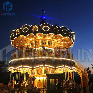 ม้าหมุนสองชั้นขนาดใหญ่ 68 ที่นั่ง สไตล์หรูหรา สำหรับขาย - Product Image 1