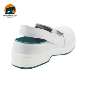 Zoccoli di Sicurezza Rocky Buffalo con Logo Personalizzato, in Microfibra Bianca, Resistenti all'Acqua, Suola in PU SR, Puntale in Acciaio, per Lavoro e Interni - Product Image 5