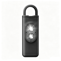 Alarme personnelle portable 130 dB avec double tube lumineux, dispositif d'alarme de panique SOS et d'autodéfense, porte-clés de sécurité d'urgence