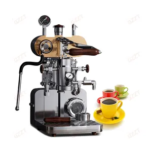 Commercial saturated extraction Brewer head espresso coffee machine Patented pressure rod construction Cappuccino Coffee maker