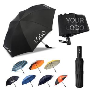 Parapluie pliant promotionnel avec logo personnalisé, pare-soleil compact et portable, parapluie automatique coupe-vent avec logo - Product Image 1