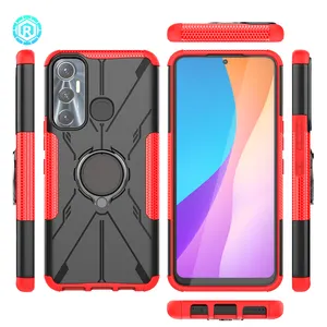 핫 트렌드 보호 하드 PC 다시 소프트 Shockproof TPU 전화 케이스 Infinix 뜨거운 11 회전 킥 스탠드