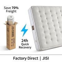 Matelas à ressorts ensachés JISI, taille King, fermeté moyenne, matelas à ressorts compressés pour chambre à coucher, hôtel
