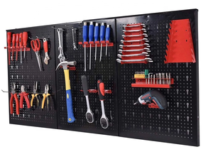 <span class=keywords><strong>Panneau</strong></span> <span class=keywords><strong>de</strong></span> <span class=keywords><strong>rangement</strong></span> mural en métal pour outils, <span class=keywords><strong>panneau</strong></span> perforé pour <span class=keywords><strong>garage</strong></span>, étagères d'affichage, organisateur <span class=keywords><strong>de</strong></span> <span class=keywords><strong>rangement</strong></span> en acier, support pour outils - Product Image 3