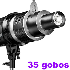 Condenseur optique conique Bowens Mount avec 35 gobos et 5 filtres de couleur pour projecteur de studio <span class=keywords><strong>photo</strong></span> - Product Image 1