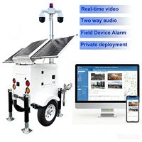 Lithium-Batterie Q235 Stahl 10800WH IP67 Wasserdichter Intelligenter Mobiler Ausziehbarer Solar-Überwachungsturm Ausgestattet mit PTZ-Kamera 4G