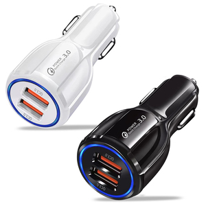ที่ชาร์จในรถยนต์ QC3.0 ชาร์จเร็วแบบคู่พอร์ต USB 5V 3A ที่ชาร์จเร็วในรถยนต์ QC3.0 - Product Image 3