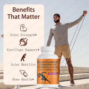 Capsules <span class=keywords><strong>de</strong></span> <span class=keywords><strong>Glucosamine</strong></span>, Chondroïtine, MSM et Curcuma – Complément Articulaire et Osseux – Prix Spécial - Product Image 4