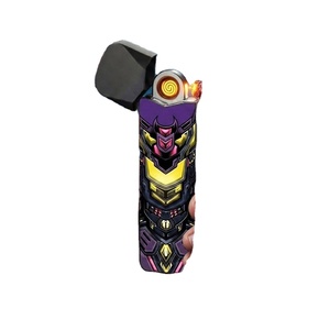 Slim Flameless Creative Metal Electric USB Rechargeable Cigarette <b>Lighter</b> <b>Windproof</b> Plasma Arc with Custom Logo for Gifts - Product Image 5