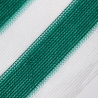 Toile d'ombrage rayée verte/blanche 90% pour serres agricoles, 4x50m, pour plantes