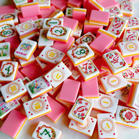 Jeu de tuiles de Mahjong classique américain Resort Gardens pour 4 joueurs, luxe, fleurs roses et oranges, jeu botanique, divertissement familial