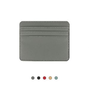 Pu Leather Business Custom Print Logo Small Pocket Id Card <b>Holder</b> Wallet for Wholesale - Product Image 1