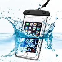Bolsa de celular universal impermeável, novo tpu pvc subaquático transparente impermeável saco de telefone celular