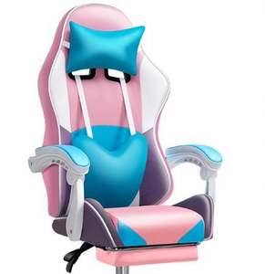 Asiento de tela Xl para juegos de ordenador, silla de juegos para jugadores de carreras con luz Led, color rosa, bajo <span class=keywords><strong>2000</strong></span> Led - Product Image 2