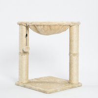 Arbre à chat moderne en sisal avec hamac, poteau à gratter, balle suspendue interactive, emballage en carton écologique, pour salon, 54 cm