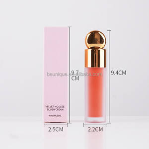 Rubor Líquido Sedoso Vegano de Larga Duración e Iluminador de Marca Privada Maquillaje Facial Cremoso Rubor Pigmentado de Lujo - Product Image 4