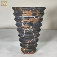 Vase en marbre moderne personnalisé pour arrangement floral, fleurs séchées, vase en pierre naturelle, petit vase de mariage, décoration intérieure, coupes en marbre