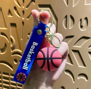 Creative Cartoon Ball Series 3D Rubber Basketball Keychain Pendant Multifunction Backpack Hanger Car Gift Toy - Product Image 3
