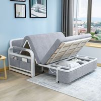 HANYEE Sofá Cama de 2 Plazas de Tela Gris Muebles de Sala de Estar de Estilo Moderno con Esponja Nuevo Diseño