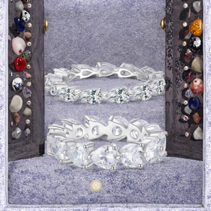 Anillo de Plata de Ley S925 Chapado en Oro con Moissanita de Corte Pera y Engaste de Garras para Mujer, Banda de Línea de Lágrimas, Lujoso, Moderno, Fino, para Boda - Product Image 3