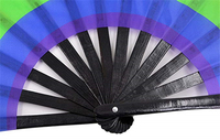Ventilateur à main arc-en-ciel en plastique modèle OEM Fuzhou artificiel décoration et cadeau de mariage ventilateurs imprimés personnalisés en plastique faux modèle alimentaire 6 jours