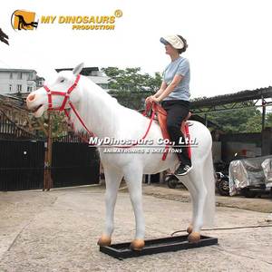Modèle animatronique de cheval blanc à monter, équipement de centre commercial MY Dino DR022 - Product Image 6