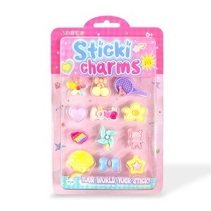 Set <span class=keywords><strong>de</strong></span> Dijes <span class=keywords><strong>de</strong></span> Resina Planos Personalizados con Dibujos Animados, Dijes <span class=keywords><strong>de</strong></span> Resina Coloridos, Dijes Adhesivos Lindos para Pulseras, Accesorios para Hacer Joyería DIY - Product Image 1