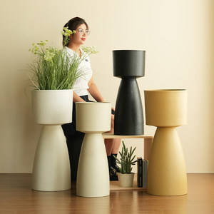 Pot de fleurs moderne et simple de type coupelle à pied haut pour la décoration de salon, centre commercial, ou jardin potager (<span class=keywords><strong>Tuba</strong></span>) - Product Image 2