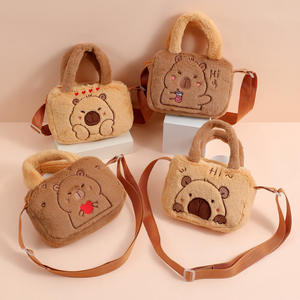 High Quality Super Soft <b>Plush</b> Capybara <b>Backpack</b> Handbags Cute Girls' School Bags Valentine's Day Stress Relief Gift - Product Image 5