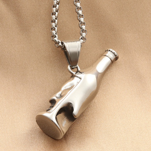 Skull Bottle Pendant Stainless Steel Themed Pendants Men's Fashion Gift Jewelry Retro Punk Style - Product Image 2