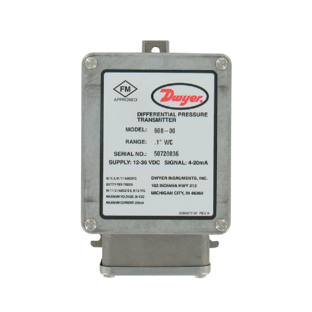 Original Dwyer Series 608 Intrinsically Safe Differential Pressure Transmitters 608-07 608-01B 608-13B 608-04B 608-05
