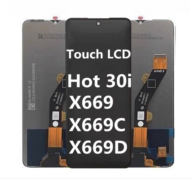 Mobile Phone LCD Display Is Suitable for TECNO Hot 30i Touch Screen Is Suitable for TECNO X669 X669C X669S Screen