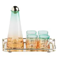 Nordic Creatieve Kleur Borosilicaatglas Koud Water Set Met 4 Glazen Beker Set