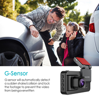 Caméra de voiture DVR 4k 3840*2160@ 30fps Double caméra Boîte noire de voiture avec Wifi & GPS Caméra embarquée