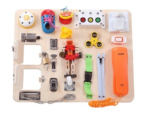 2022 hotsale Montessori giáo dục hoạt động Toddler Đồ chơi bằng gỗ gỗ bận rộn Hội Đồng Quản Trị Hoạt động ban cảm giác cho bé Đồ chơi trẻ mới biết đi - Product Image 1