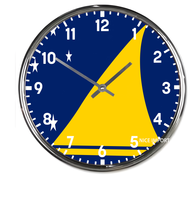 Horloge murale ronde avec drapeau des îles Turcs et Caïcos, horloge silencieuse classique sans tic-tac, fonctionnant à piles, pour le bureau et la maison