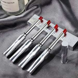 Lápiz labial de 6 colores, lápiz labial hidratante Natural, duradero, rojo mate, tubo de plata, crema labial sólida - Product Image 6