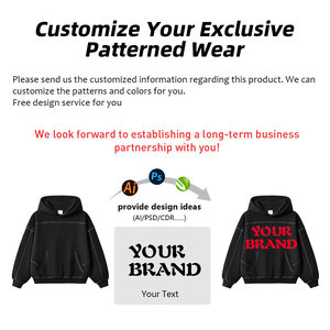 Felpa con Cappuccio da <span class=keywords><strong>Uomo</strong></span> Stile Hip Hop Oversize con Design a 3 Aghi e 5 Fili - Product Image 4